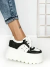 Pantofi Sport Dama cu Platforma 6208-7 BLACK | MEI