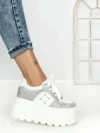 Pantofi Sport Dama cu Platforma 6208-7 SILVER | MEI
