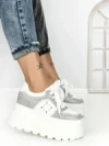 Pantofi Sport Dama cu Platforma 6208-7 SILVER | MEI