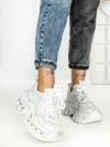 Pantofi Sport Dama cu Platforma 3607-1 WHITE | MEI