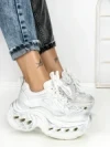 Pantofi Sport Dama cu Platforma 3607-1 WHITE | MEI