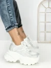 Pantofi Sport Dama cu Platforma 3605-8 WHITE | MEI
