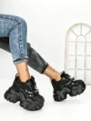 Pantofi Sport Dama cu Platforma 569-18 BLACK | MEI