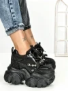 Pantofi Sport Dama cu Platforma 569-18 BLACK | MEI