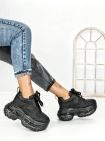 Pantofi Sport Dama cu Platforma 7917-121 BLACK | MEI