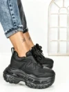 Pantofi Sport Dama cu Platforma 7917-121 BLACK | MEI