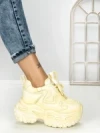 Pantofi Sport Dama cu Platforma 7917-121 YELLOW | MEI