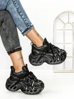 Pantofi Sport Dama cu Platforma 3616 BLACK | MEI