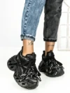 Pantofi Sport Dama cu Platforma 3616 BLACK | MEI