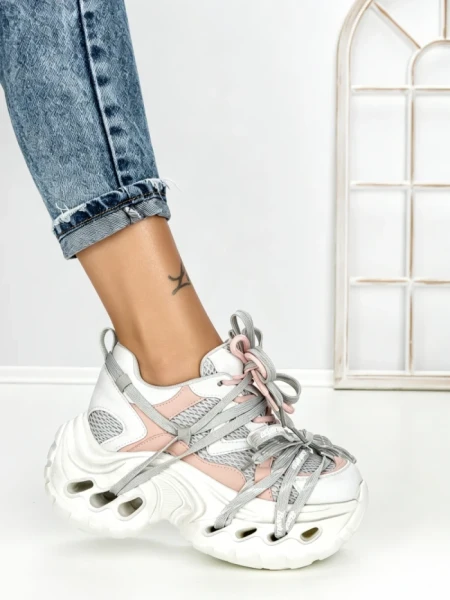 Pantofi Sport Dama cu Platforma 3616 PINK | MEI