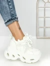 Pantofi Sport Dama cu Platforma 3606 WHITE | MEI