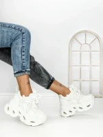 Pantofi Sport Dama cu Platforma 3606 WHITE | MEI