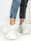 Pantofi Sport Dama cu Platforma 3606 WHITE | MEI