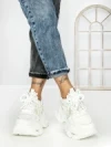 Pantofi Sport Dama cu Platforma 3606 WHITE | MEI