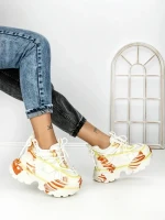 Pantofi Sport Dama cu Platforma 5358-3 YELLOW | MEI