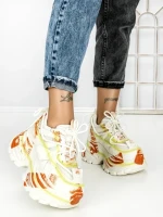 Pantofi Sport Dama cu Platforma 5358-3 YELLOW | MEI
