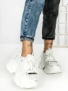 Pantofi Sport Dama cu Platforma 3605 WHITE | MEI