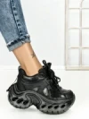 Pantofi Sport Dama cu Platforma 3607 BLACK | MEI