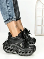 Pantofi Sport Dama cu Platforma 3607 BLACK | MEI