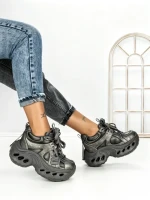 Pantofi Sport Dama cu Platforma 3607 GUNCOLOR-GREY | MEI