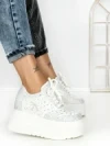 Pantofi Sport Dama cu Platforma 6520 WHITE | MEI