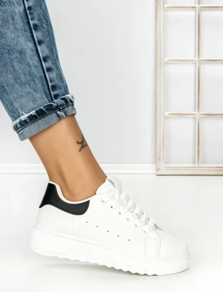 Sneakers Dama 6XJ2 WHITE-BLACK | MEI