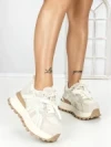 Pantofi Sport Dama din piele naturala 3651 BEIGE | PANTOFUL
