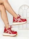 Pantofi Sport Dama din piele naturala 3651 RED | PANTOFUL