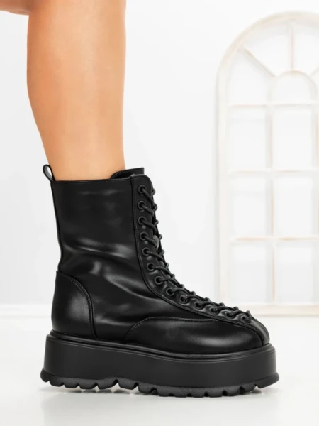 Ghete Dama cu Platforma 3AL77 BLACK | MEI