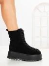 Ghete Dama cu Platforma 3AL77 BLACK | MEI