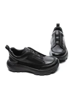 Pantofi Sport Barbati din piele naturala 6718 BLACK | ADVANCER