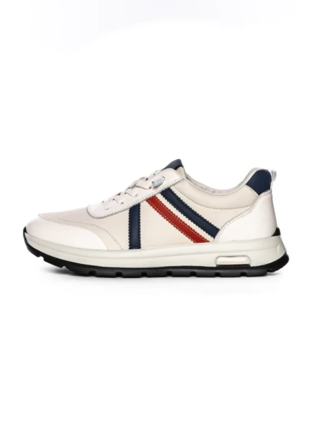 Pantofi Sport Barbati din piele naturala 21835 WHITE-BLUE | ADVANCER