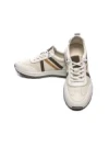 Pantofi Sport Barbati din piele naturala 21835 WHITE-BROWN | ADVANCER