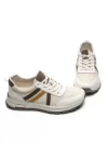 Pantofi Sport Barbati din piele naturala 21835 WHITE-BROWN | ADVANCER