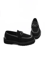 Mocasini Barbati din piele naturala 5NXE69 BLACK | PANTOFUL