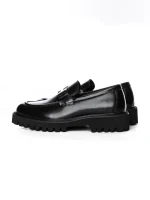 Mocasini Barbati din piele naturala 5NXE65 BLACK | PANTOFUL