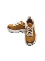 Pantofi Sport Dama din piele naturala 10787 YELLOW | FRANCO GERARDO