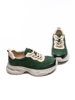 Pantofi Sport Dama din piele naturala 10787 GREEN | FRANCO GERARDO