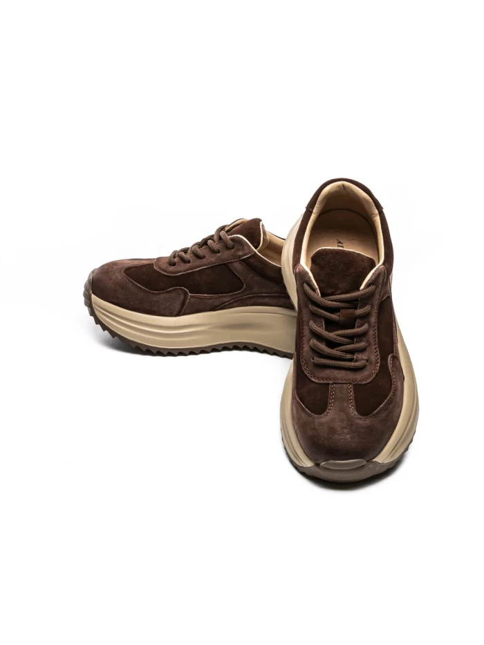 Pantofi Sport Dama din piele naturala 572101 COFFEE | ADVANCER