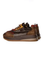 Pantofi Sport Dama din piele naturala A006-1 BROWN-RED | ADVANCER