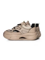 Pantofi Sport Dama din piele naturala 8003 APRICOT-BLACK | FRANCO GERARDO