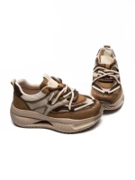 Pantofi Sport Dama din piele naturala 8003 APRICOT-COFFEE | FRANCO GERARDO
