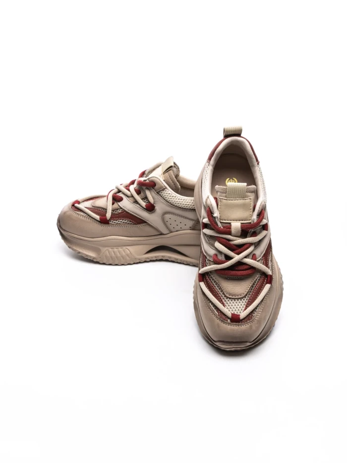 Pantofi Sport Dama din piele naturala 8003 APRICOT-RED | FRANCO GERARDO