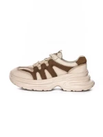 Pantofi Sport Dama din piele naturala 8895-2 CREAM-BROWN | ADVANCER