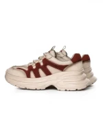 Pantofi Sport Dama din piele naturala 8895-2 CREAM-RED | ADVANCER