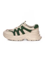 Pantofi Sport Dama din piele naturala 8895-2 CREAM-GREEN | ADVANCER