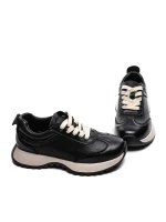 Pantofi Sport Dama din piele naturala 3708-1 BLACK | ADVANCER