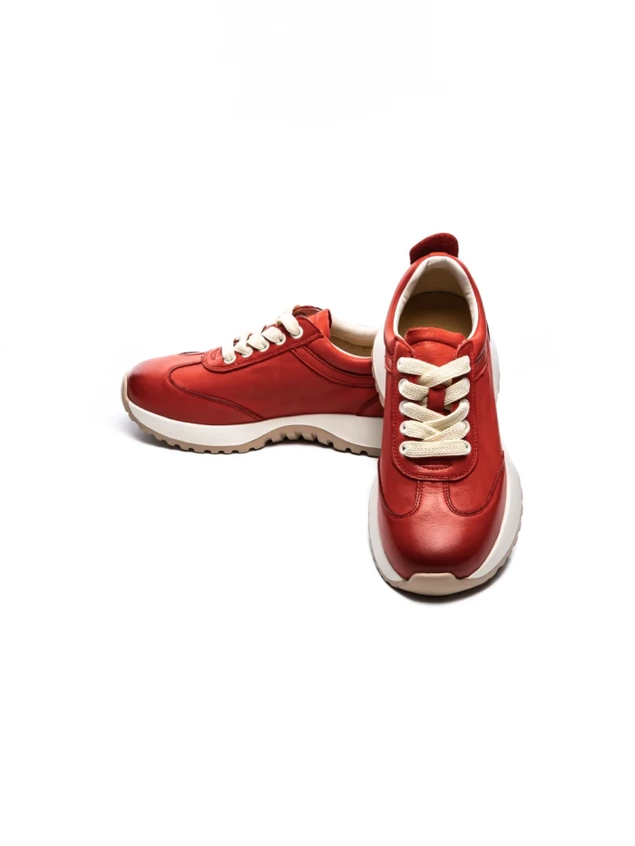 Pantofi Sport Dama din piele naturala 3708-1 RED | ADVANCER