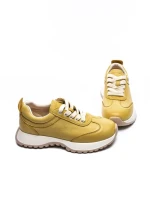 Pantofi Sport Dama din piele naturala 3708-1 YELLOW | ADVANCER