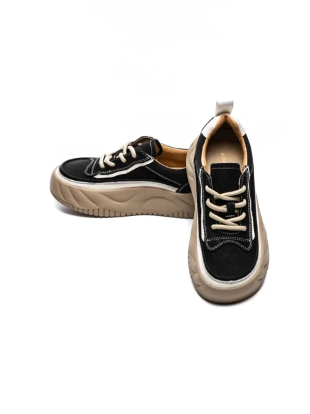 Pantofi Sport Dama din piele naturala 77006 BLACK | ADVANCER